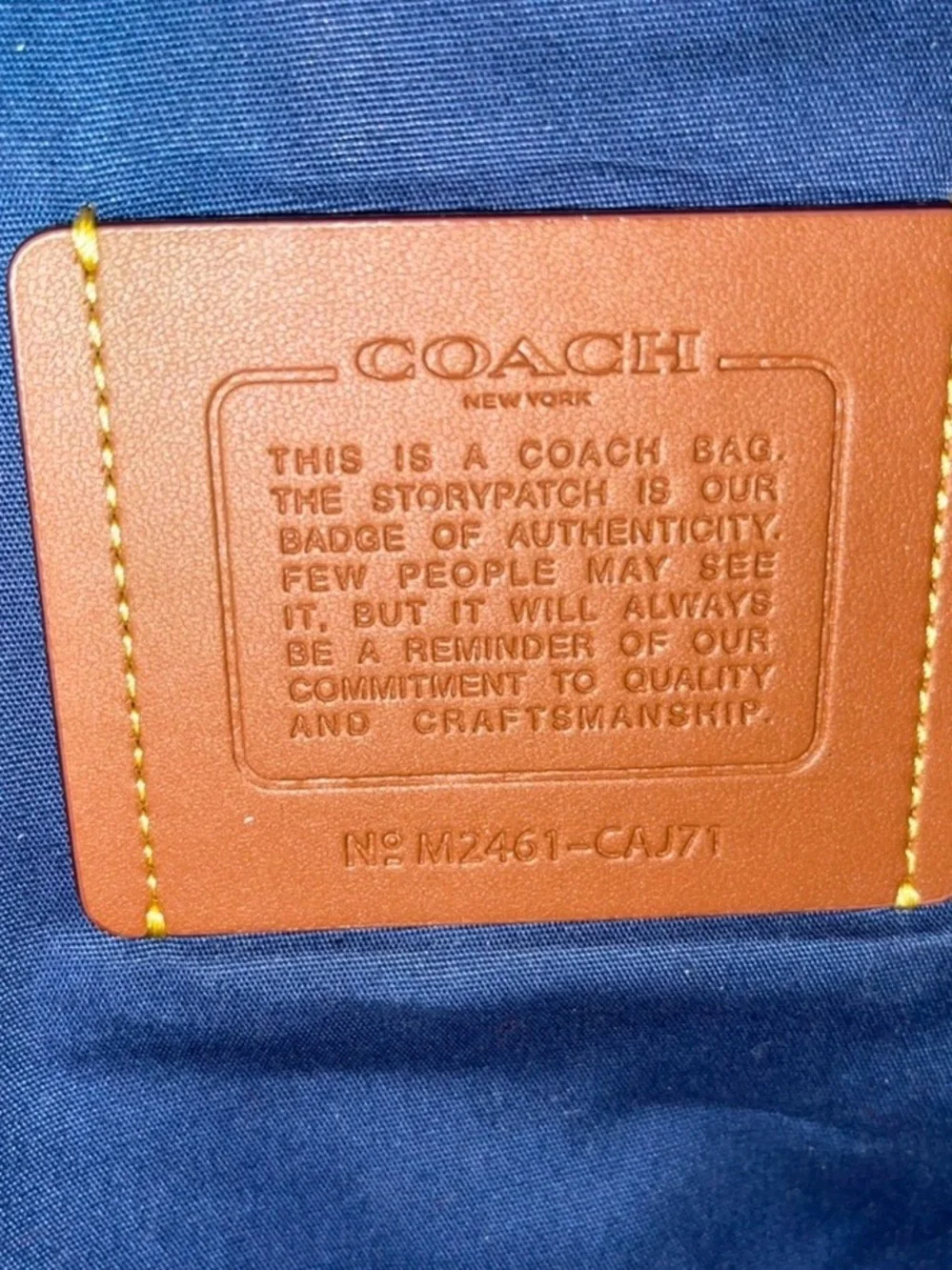 Coach Navy Signature Jacquard Men's Backpack